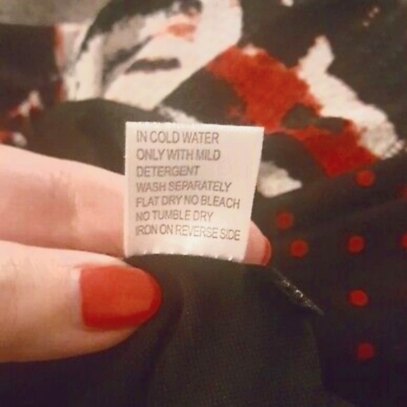 New Papa Black Red White Mesh Tunic Dress L - Picture 8 of 10